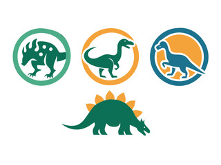 Dinosaur logo Set
