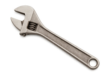 Adjustable wrench on transparent background, perfect for diy projects