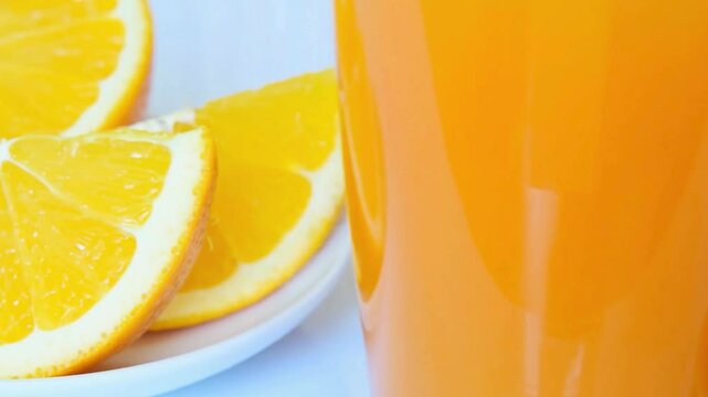 Refreshing Orange Juice Drink with Vintage Pocket Watch