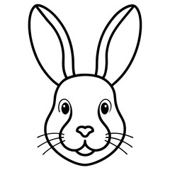 Obraz premium Rabbit-face-icon Domestic Animals, Rodents, Insects, Lizards & Exotic Pets Vector