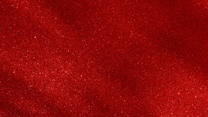 Red glitter paper texture background. Christmas, New Year, Valentine and Celebration background concept.