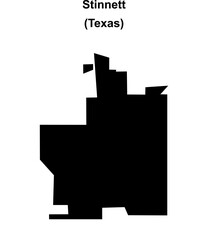 Stinnett (Texas) blank outline map