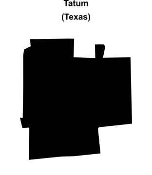 Tatum (Texas) blank outline map