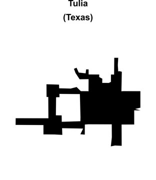 Tulia (Texas) blank outline map