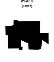 Waskom (Texas) blank outline map