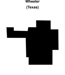 Wheeler (Texas) blank outline map