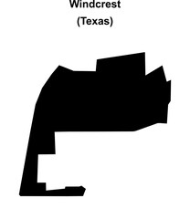 Windcrest (Texas) blank outline map