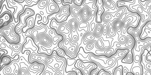 Minimalist topographic contour lines on a clean white background, smooth elevation curves, black fine lines, abstract geographic map style, elevation lines forming organic shapes, high contrast, 