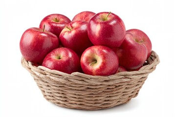 Basket full of red apples.