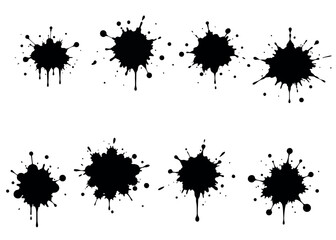 "Black Ink Splatter Vector Set | Paint Drip and Grunge Splash Collection"

