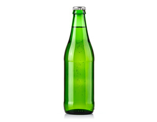 green transparant soda bottle mockup