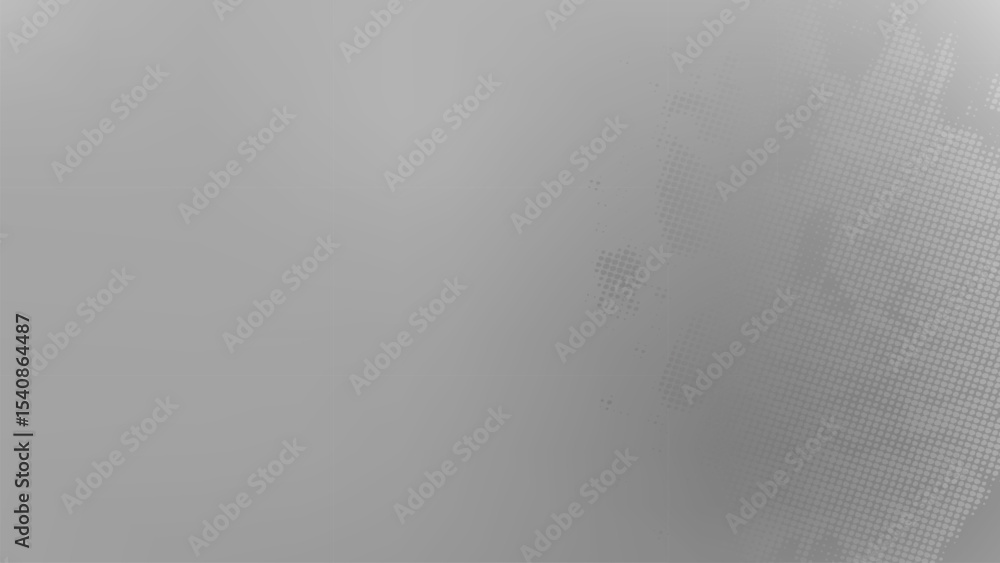 Poster Halftone abstract background with polka dot pattern in grey and white. Clean and modern design perfect for flyers, digital posters, and business presentations.

