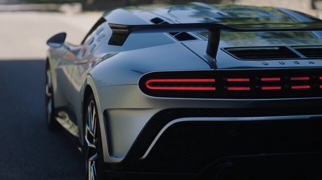 BUGATTI CENTODIECI, Luxury car, expensive sports car. car on a road
