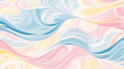 Seamless Abstract Wave Pattern in Pastel Pink and Blue – Soft Fluid Background