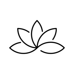 Obraz premium Lotus icon vector. Harmony illustration sign. Buddha flower symbol.