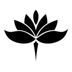 Lotus icon vector. Harmony illustration sign. Buddha flower symbol.