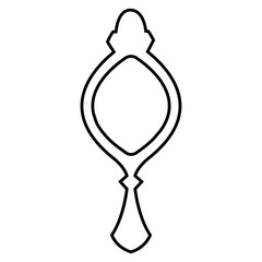 Hand mirror icon vector. Mirror illustration sign. glass symbol. speculum web icons. looking glass logo.