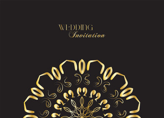 The Gold Mandala Wedding Iinvitation Card