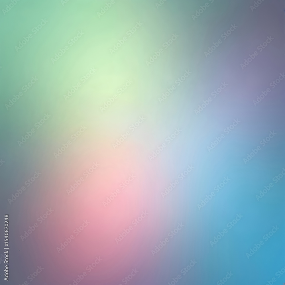 Poster Abstract gradient vignette background. Holographic iridescent texture with soft blur effect. Minimal design with vibrant colours, simple layout. Decorative illustration for modern design, social