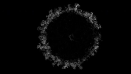 Concentric gray smoke blast - 4K Pro Res with mask pass, 60 fps - Powered by Adobe