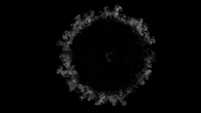 Concentric gray smoke blast - 4K Pro Res with mask pass, 60 fps