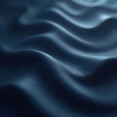 Obraz premium Dark blue background with smooth wavy lines. Calming contemporary visual atmosphere. Modern design, abstract art texture. Creative flowing motion. Peaceful colors. Graphic design concept.