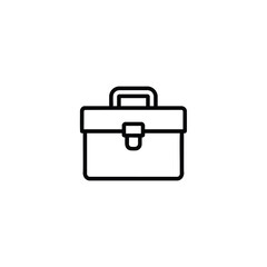 Closed Toolbox Monochrome Line Icon Storage Vector
