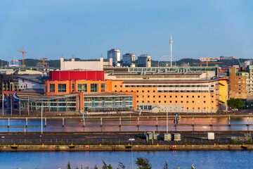 The Gothenburg opera house facade at Lilla Bommen, sunny day