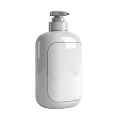 White Pump Bottle Product Mockup 3D Icon isolated on a transparent background image