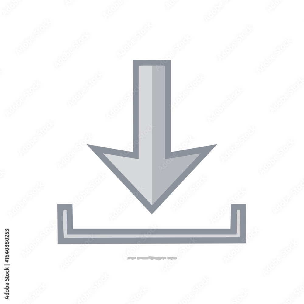 Poster download arrow icon symbolizing downloading files transferring data and saving content