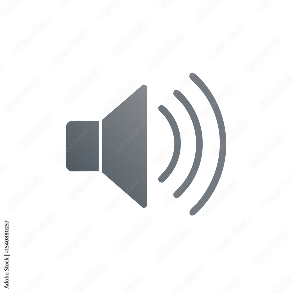 Poster audio volume symbol grey tone graphic icon for sound multimedia and volume adjustment and control us