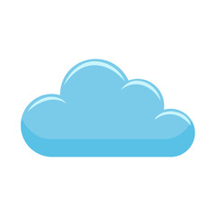 Fototapeta premium Single light blue cloud illustration on black background symbolizing weather forecast or design element for sky or meteorological concepts