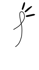 Minimal Abstract Line Art of a Stylized Human Figure