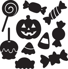 Halloween Sweet Treats Vector Art
