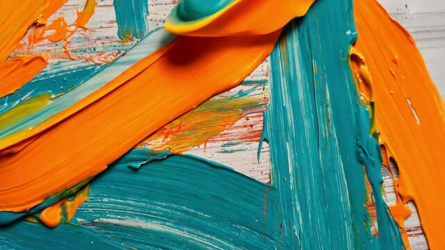 Abstract expressionism background with colorful paints texture. AI Generative