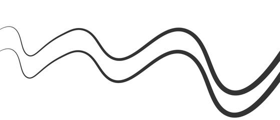 Abstract thin wave lines flowing smoothly across a soft white background, minimalist design.