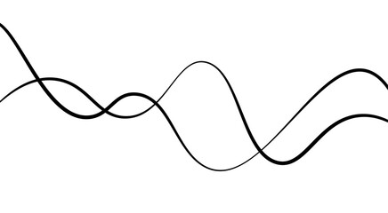 Abstract thin wave lines flowing smoothly across a soft white background, minimalist design.