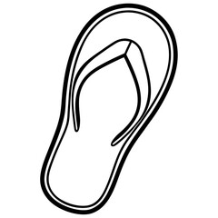 Obraz premium Flip-flops Vector Illustration AI Generated Travel and Holiday Design on White Background