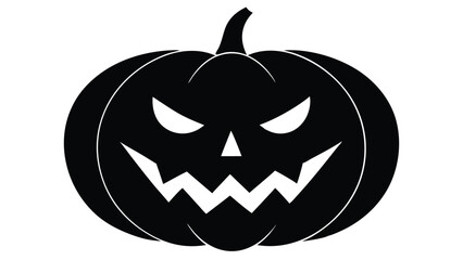 Fototapeta premium Spooky Halloween Pumpkin Carved Jack-o'-lantern Design