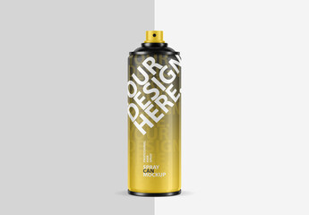 Paint Spray Can Mockup without cap