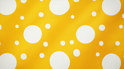 Whimsical Yellow Polka Dot Pattern with Varying Sizes – Seamless Bold Design