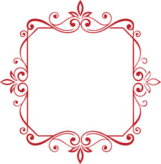 Elegant Ornate Frame Design Vintage Floral Pattern Border Illustration