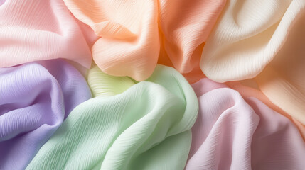 Soft Fabric Folds in Pastel Gradient Tones – Elegant Seamless Background