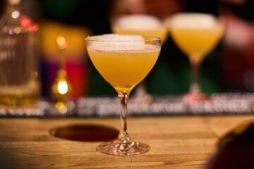 Colorful Cocktails on Bar Counter 