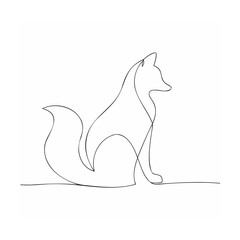 vector illustration of a fox