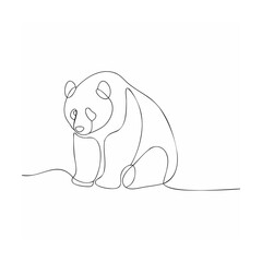 vector illustration of a panda