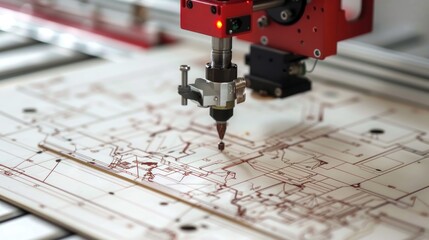 Laser cutter working wood