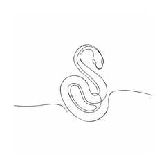 vector illustration of a sketch of a snake