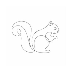 vector illustration of a squirrel