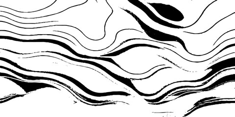Abstract geographic topographic map style, elevation lines forming organic shapes, high contrast.